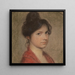Portrait of a Young Girl - Hermann Hanaczek — framed artwork on a wall