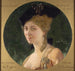Portrait painting of Cécile Sorel 1873-1966, member of the Comédie-Française in the role of the countess from The Marriage of Figaro - Louis Édouard Fournier — artwork view