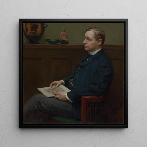 Portrait of Charles Lawrence Hutchinson - Gari Melchers — framed artwork on a wall