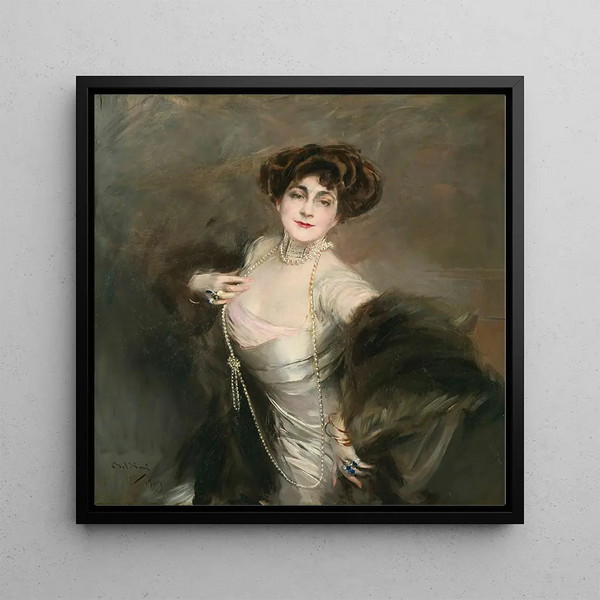 Portrait of Diaz Albertini - Giovanni Boldini — framed artwork on a wall