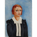 Reproduction of the painting Portrait of a Woman on Blue Background - Moïse Kisling