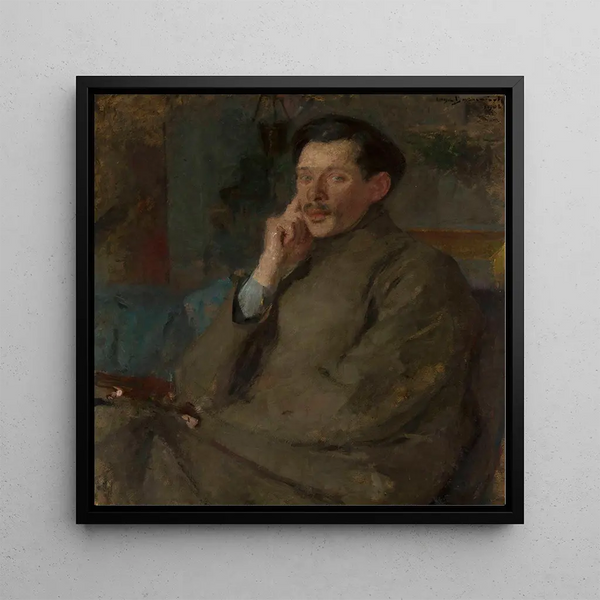 Portrait of Franciszek Mczyski 1874-1947, architect - Olga Boznanska — framed artwork on a wall