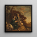 Portrait of Geertruyt Margriet and Anna Delff, the artist's daughters - Painting of three little girls in a landscape - Jacob Willemsz Delff the Younger — framed artwork on a wall