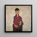 Portrait Painting of Herbert Reiner - Egon Schiele — framed artwork on a wall