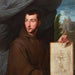 Portrait painting of Jean-François Nicron 1613-1646 - French School — displayed in an interior