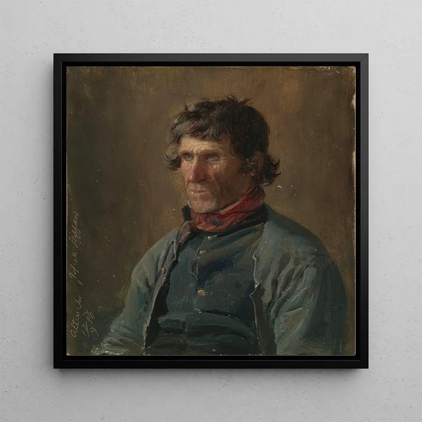 Portrait of Joseph Steffens of Altenahr - Adolph Tidemand — framed artwork on a wall
