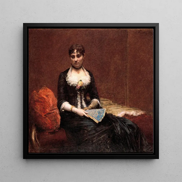 Portrait of Madame Léon Maître - Henri Fantin-Latour — framed artwork on a wall
