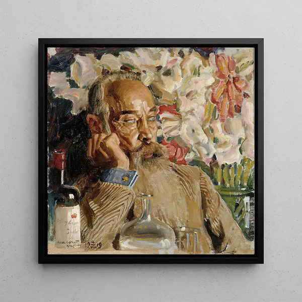 Portrait Painting of Sigurd Wettenhovi-Aspa - Akseli Gallen-Kallela — framed artwork on a wall