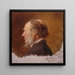 Portrait of Simon Toldstad, study - Adolph Tidemand — framed artwork on a wall