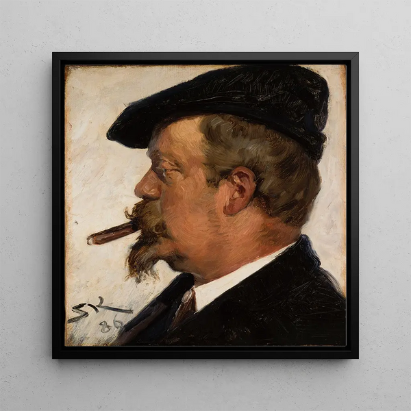 Portrait of Vilhelm Rosenstand - Peder Severin Krøyer — framed artwork on a wall