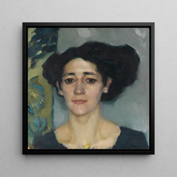 Portrait of a Lady - Leo Putz — framed artwork on a wall