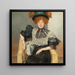 Portrait of a lady with lace blouse and feathered hat - Friedrich Knig — wall display of the artwork