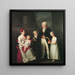 Family portrait painting of the merchant of Lübeck Marc André Souchay 1759-1814, his wife Cornelia 1765-1838, and their children - Friedrich Carl Gröger — framed artwork on a wall
