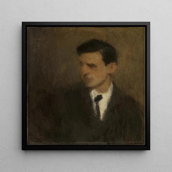 Portrait of a Young Man - Frank Edwin Scott — framed artwork on a wall