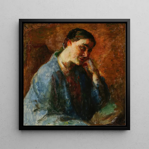 Portrait of the artist's wife Esther Paulsen - Julius Paulsen — wall display of the artwork