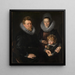 Portrait of the Brussels goldsmith Robert Staes, his wife Anna, and their son Albert - Peter Paul Rubens — framed artwork on a wall