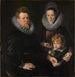 Portrait of the Brussels goldsmith Robert Staes, his wife Anna, and their son Albert - Peter Paul Rubens — artwork view