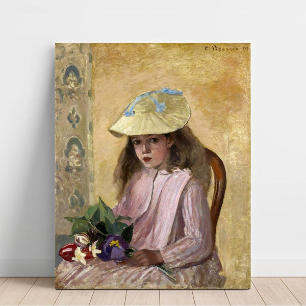 Reproduction of the painting Portrait painting of the artist's daughter - Camille Pissarro