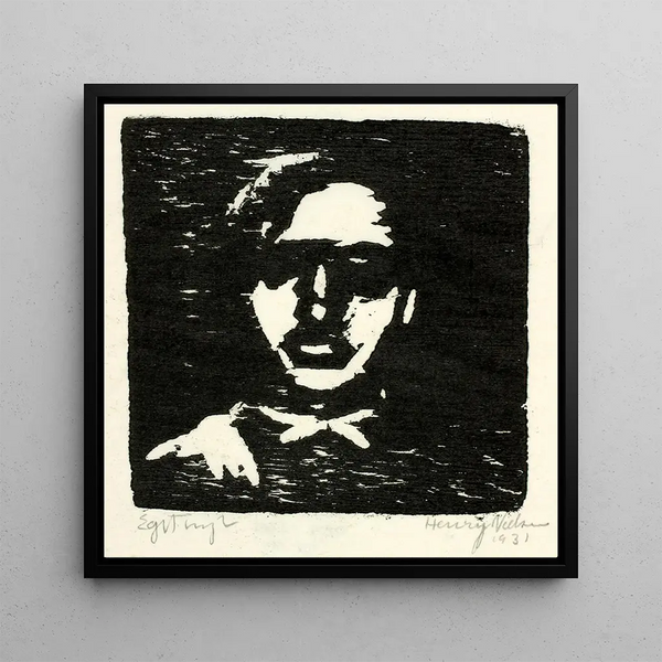 Portrait Painting of Mand - Henry Nielsen — framed artwork on a wall