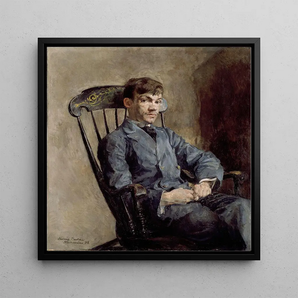 Portrait of the Composer Johan Backer Lunde - Harriet Backer — framed artwork on a wall