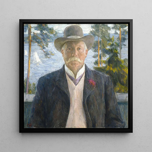 Portrait of the composer Thorvald Lammers - Erik Werenskiold — framed artwork on a wall