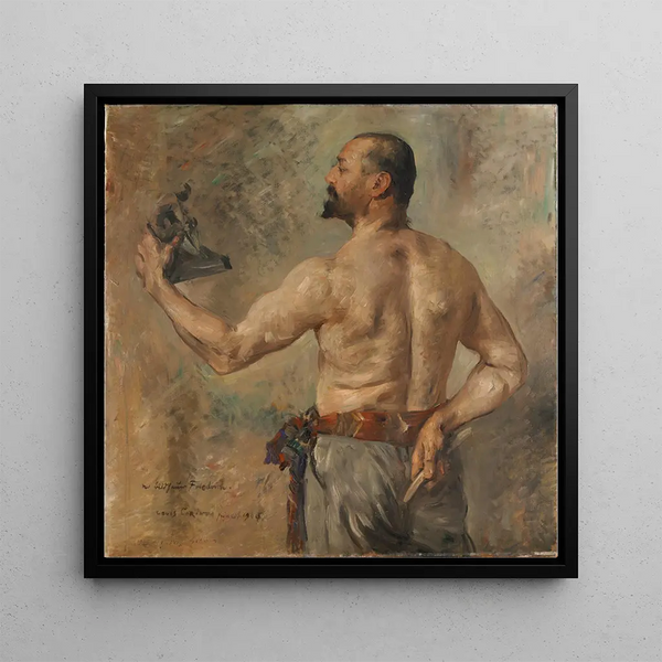 Portrait of the sculptor Friedrich - Lovis Corinth — framed artwork on a wall