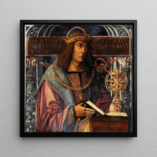 Portrait of Ptolemy - Circle of Ambrosius Holbein — framed artwork on a wall