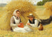a young man serving a maid during the harvest season - Poul Steffensen — artwork view