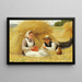 a young man serving a maid during the harvest season - Poul Steffensen — framed artwork on a wall