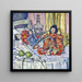 Dolls japonaises avec des pommes - Eugenie Bandell — framed artwork on a wall