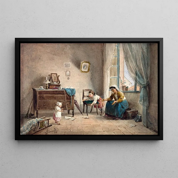 The First Step - Caravaggio — framed artwork on a wall
