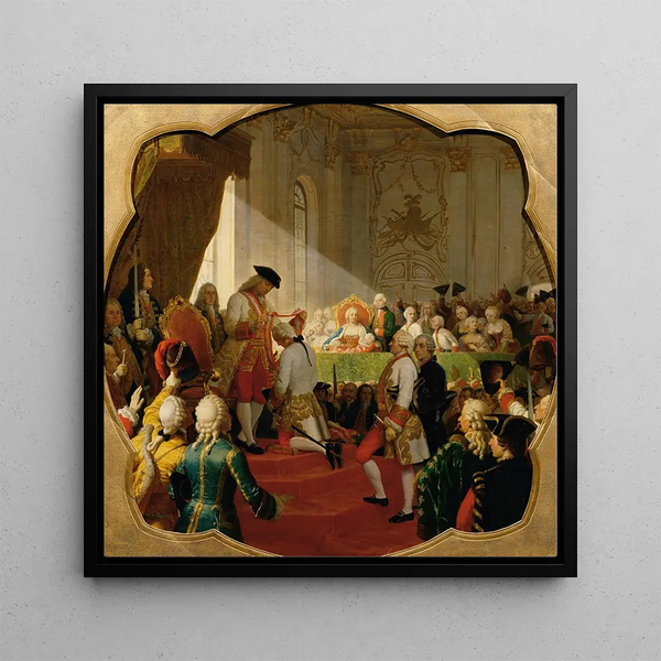 First promotion painting of the Military Order of Maria Theresa 1758 - Karl von Blaas — wall display of the artwork