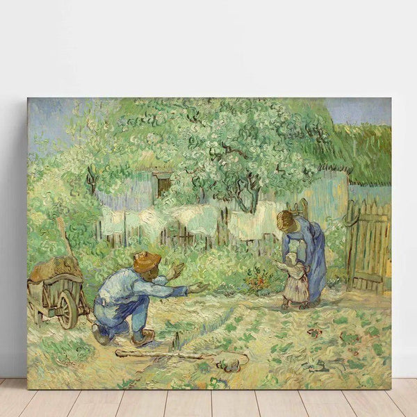 Reproduction of the painting First steps, after Millet - Vincent Van Gogh