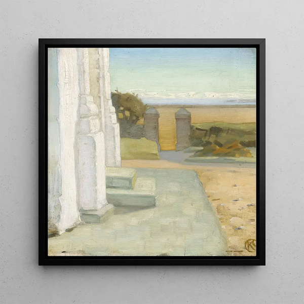 Near a Church - Knud Sinding — framed artwork on a wall