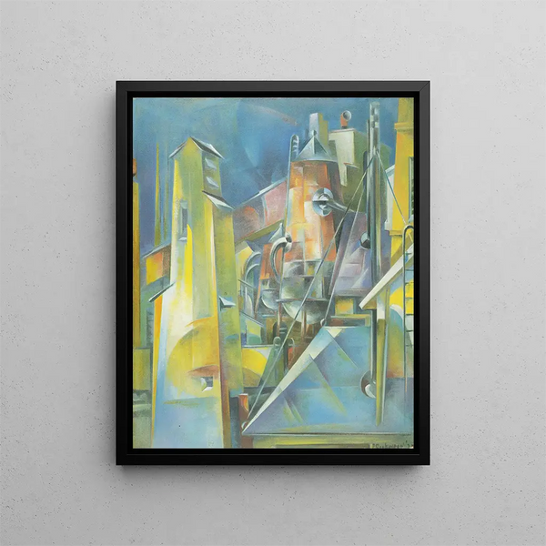 Factory - Preston Dickinson — framed artwork on a wall