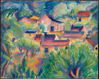 Houses and Landscape - Preston Dickinson — artwork view