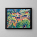 Houses and Landscape - Preston Dickinson — framed artwork on a wall