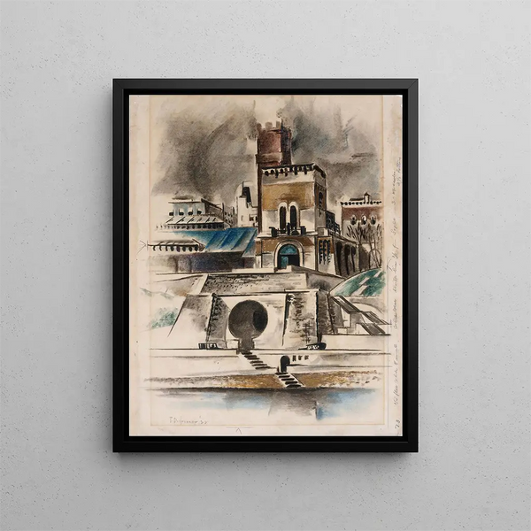 La Porte de l'Eau - Preston Dickinson — framed artwork on a wall