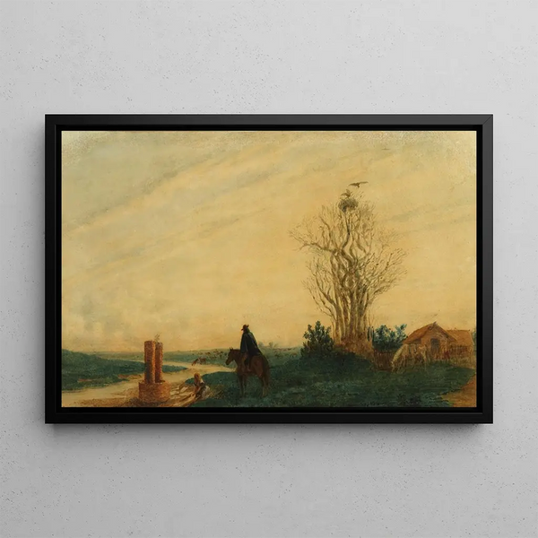 The Laundress - Prilidiano Pueyrredón — framed artwork on a wall