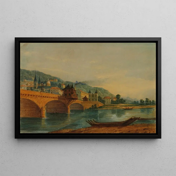 Swiss landscape - Prilidiano Pueyrredón — framed artwork on a wall