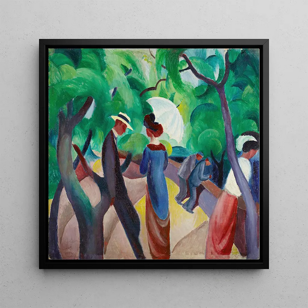 Promenade - August Macke — framed artwork on a wall