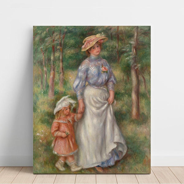 Reproduction of the painting Promenade - Pierre-Auguste Renoir