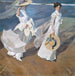 Promenade au bord de la mer - Joaquín Sorolla — artwork view