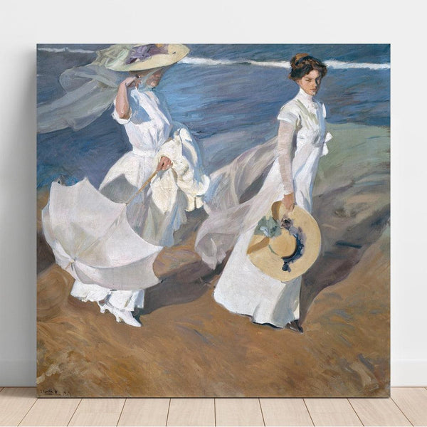 Reproduction of the painting Promenade au bord de la mer - Joaquín Sorolla