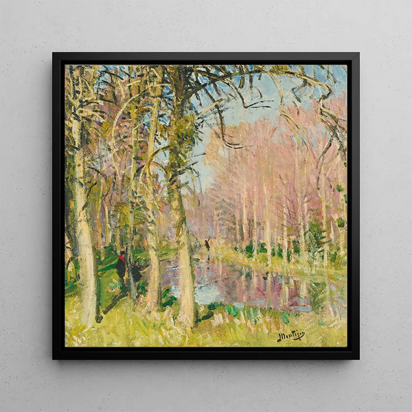 Promenade en bord de Seine à Veneux-les-Sablons - Pierre-Eugène Montzin — wall display of the artwork
