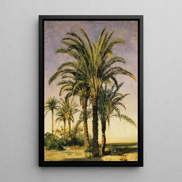 Palm Trees Painting - Prosper Marilhat — framed artwork on a wall