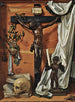 a trompe-l'œil still life with a bronze crucifix - Prospero Mallerini — artwork view