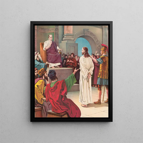 Jesus Condemned - Providence Lith & Co.. — framed artwork on a wall