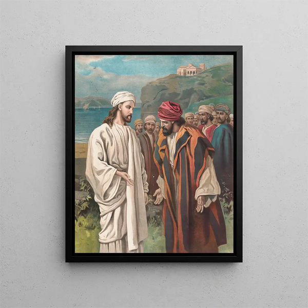La grande confession de Pierre - Providence Lith & Co.. — framed artwork on a wall
