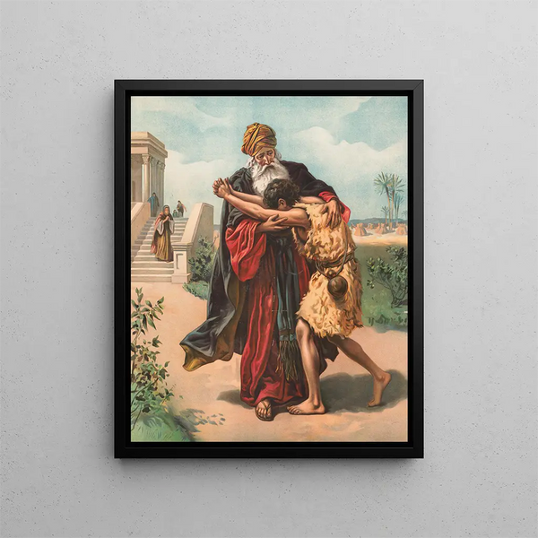 The Parable of the Two Sons - Providence Lith & Co.. — framed artwork on a wall